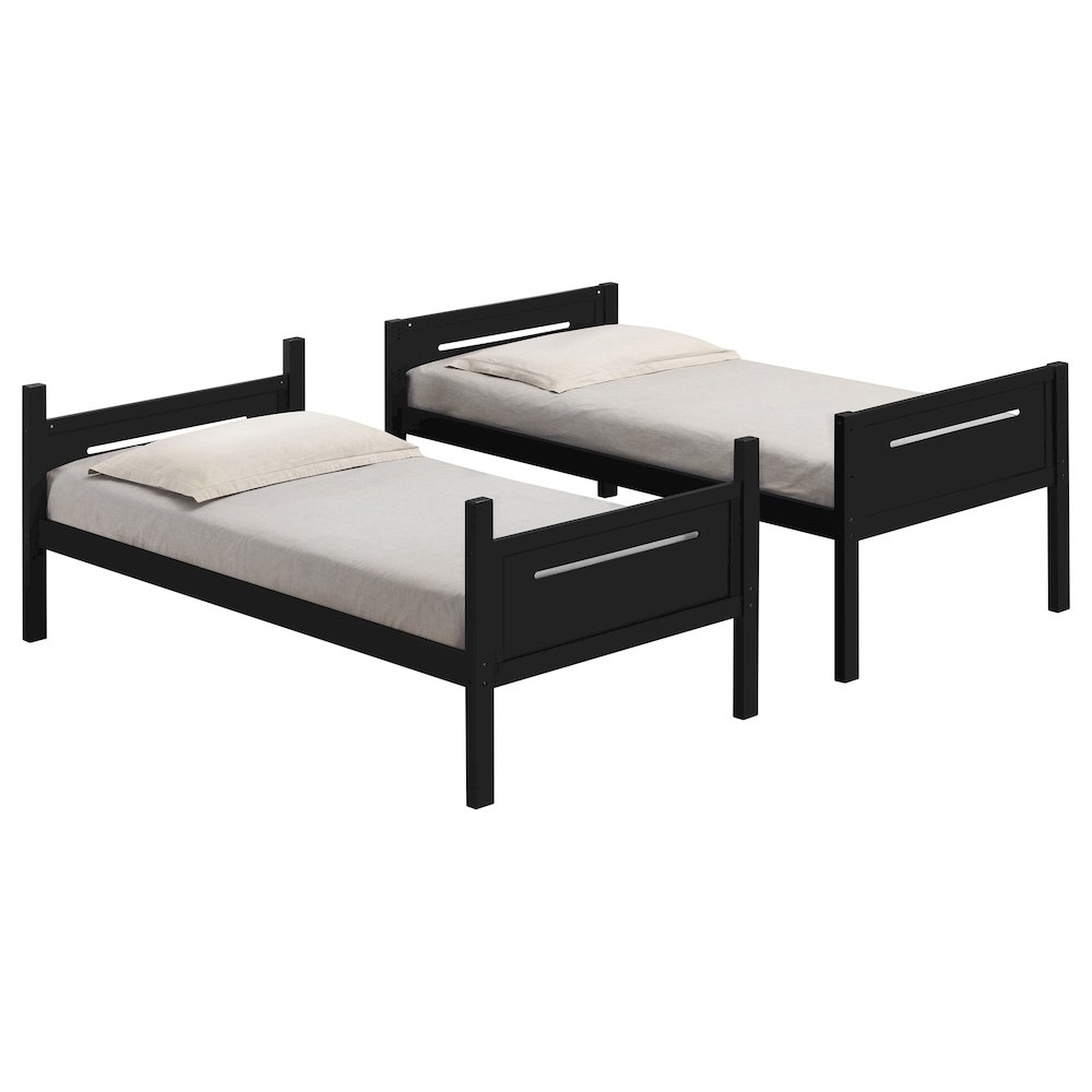 Wooden Bunk Bed with Built-in Ladder. Picture 5