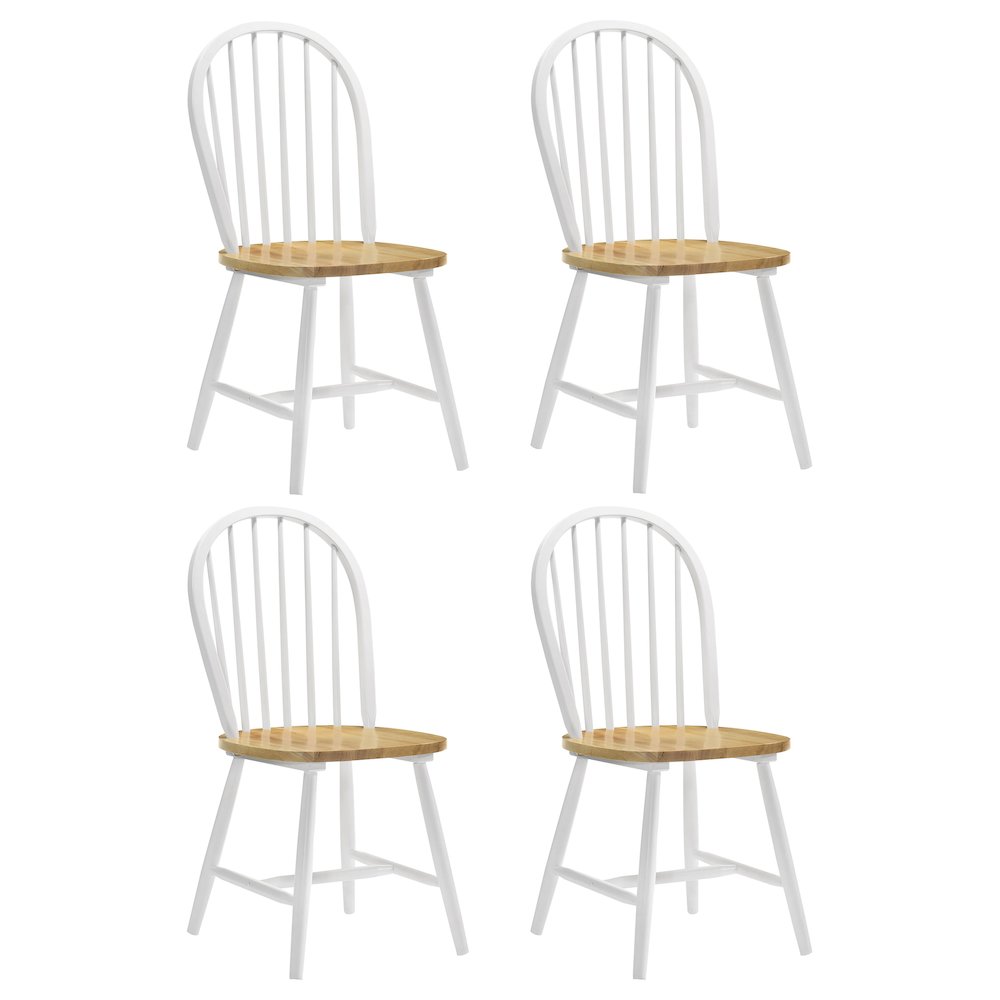 Country Two-tone Wood Dining Chairs (Set of 4). Picture 1
