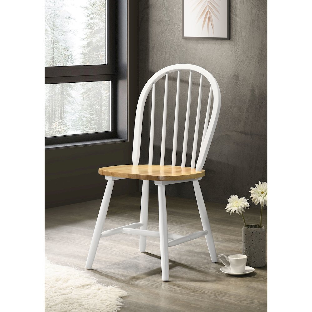Country Two-tone Wood Dining Chairs (Set of 4). Picture 2