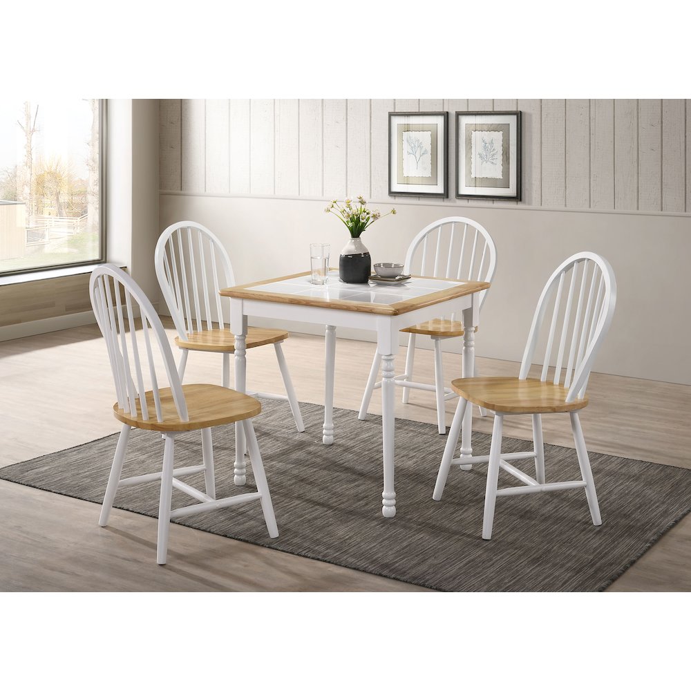 Country Two-tone Wood Dining Chairs (Set of 4). Picture 12