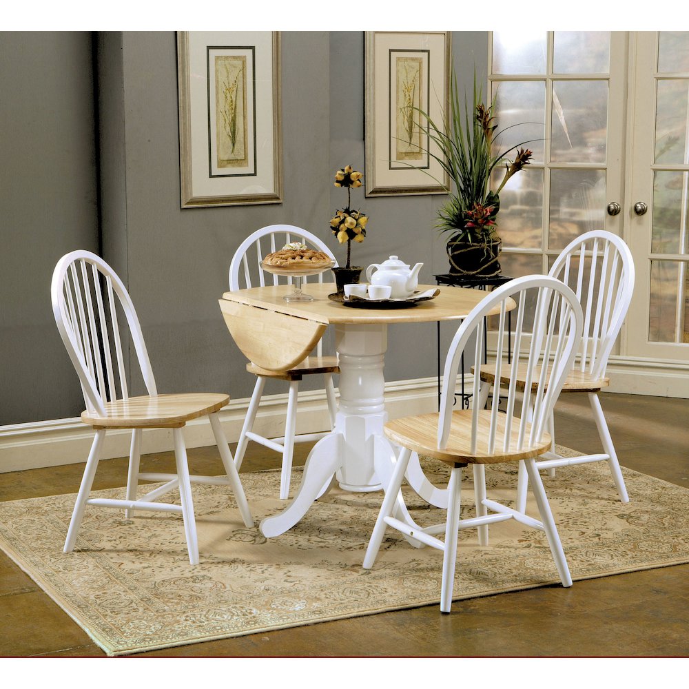 Country Two-tone Wood Dining Chairs (Set of 4). Picture 13