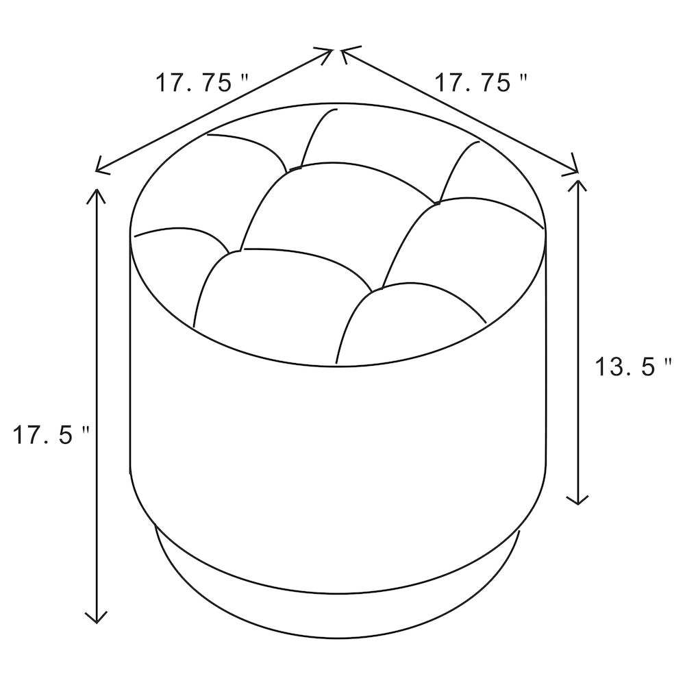 Round Ottoman. Picture 4