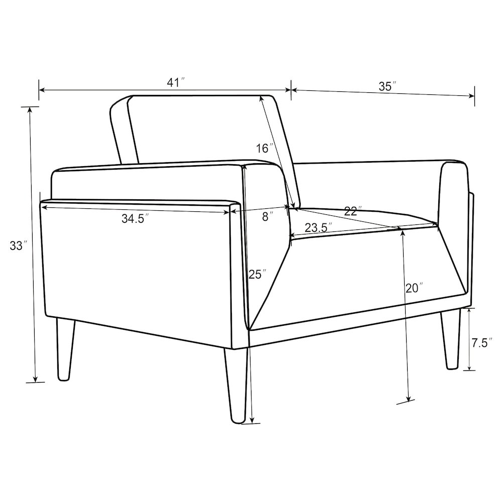 Loose Back Armchair. Picture 10