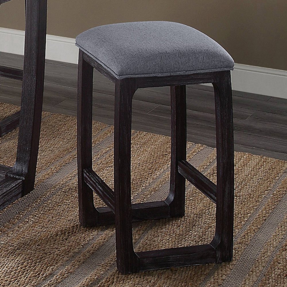 Weathered Espresso and Grey Counter Height Stool. Picture 5
