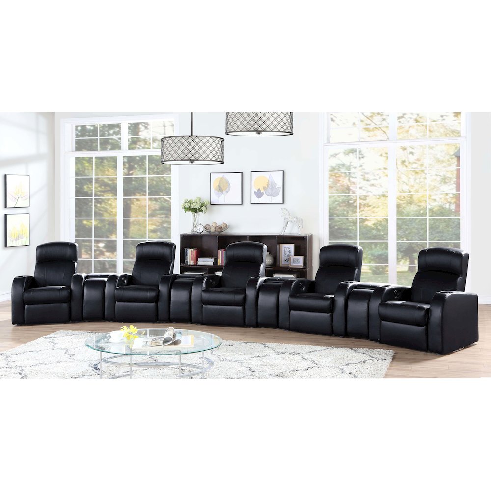 Black Leather Console. Picture 7