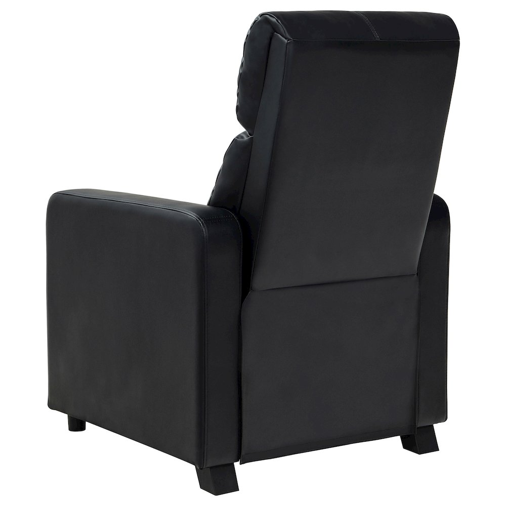 Black Upholstered Push-Back Recliner. Picture 8