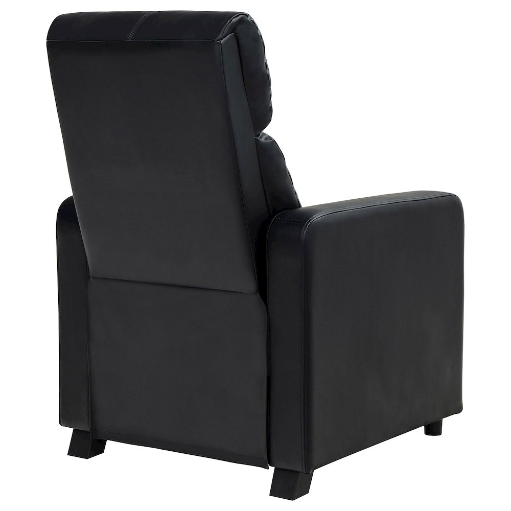 Black Upholstered Push-Back Recliner. Picture 10