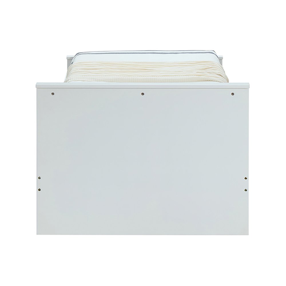 White Twin Bed with Low Profile Footboard. Picture 3