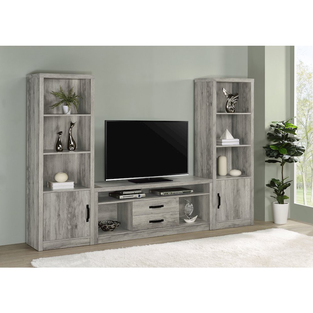 Grey Driftwood 2-drawer TV Console. Picture 11