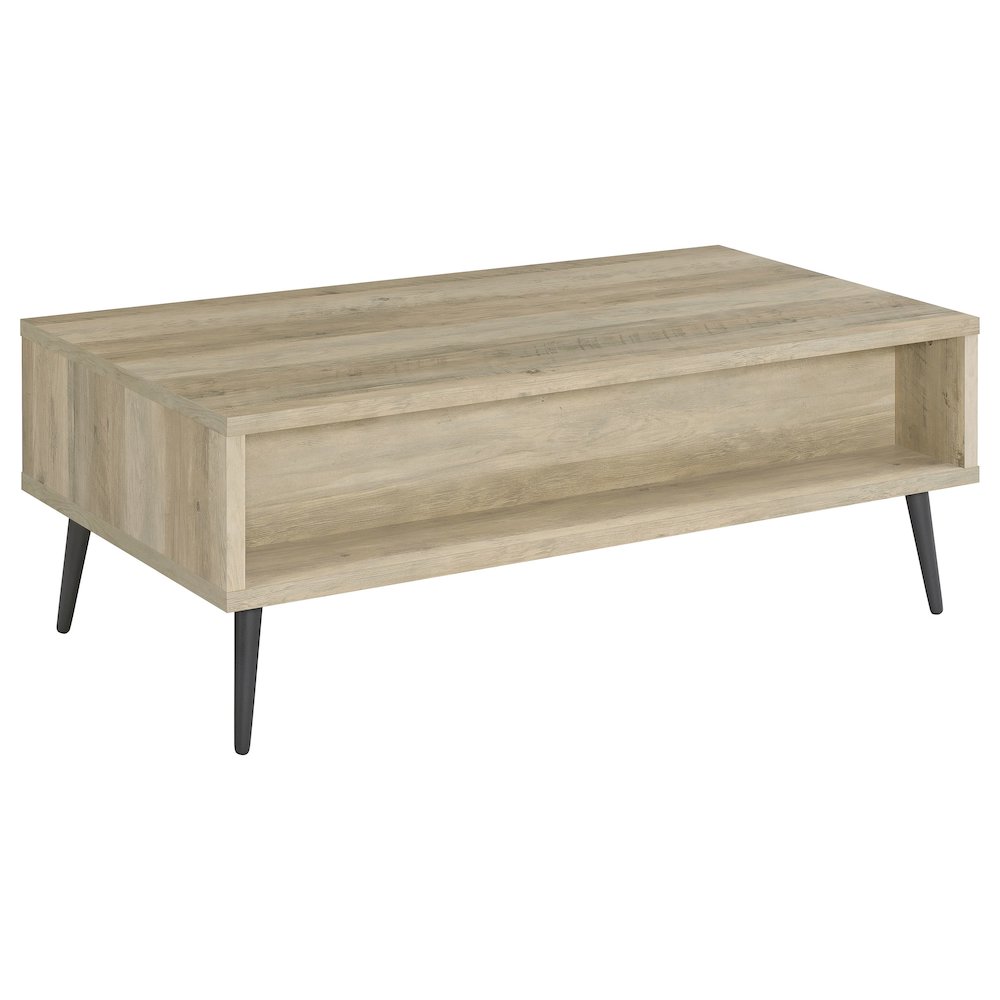 Antique Pine Coffee Table With Storage Shelf. Picture 6