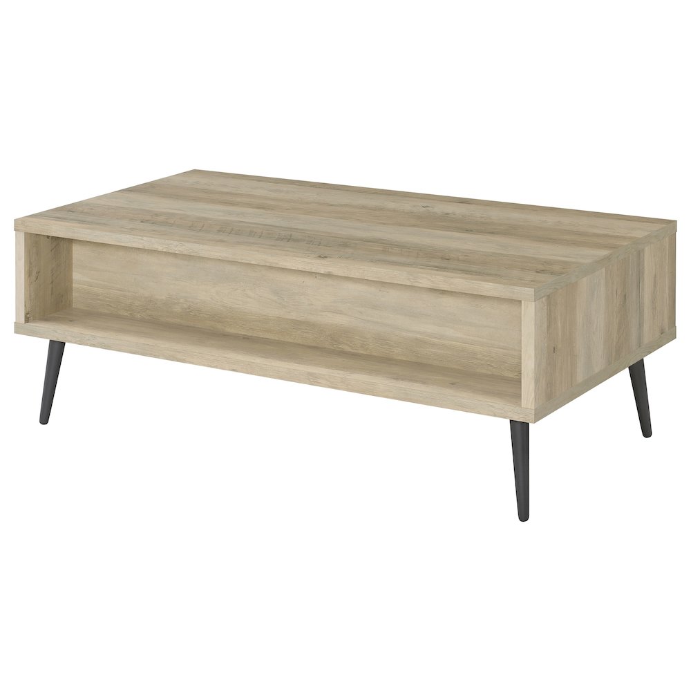 Antique Pine Coffee Table With Storage Shelf. Picture 8
