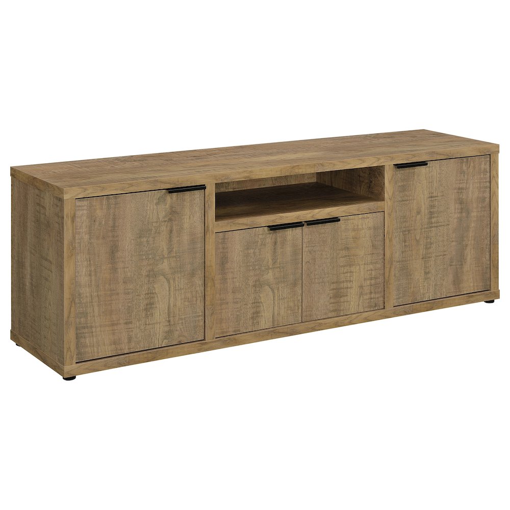 Mango 4-door TV Stand with Open Shelving. Picture 1