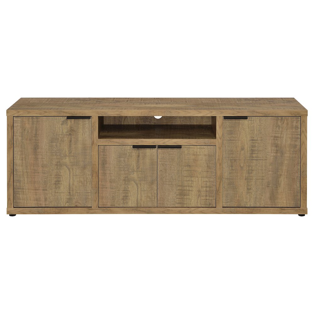 Mango 4-door TV Stand with Open Shelving. Picture 4