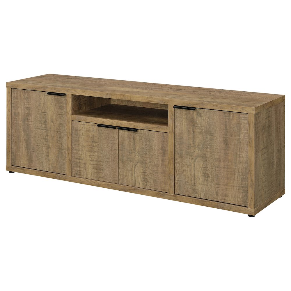 Mango 4-door TV Stand with Open Shelving. Picture 5