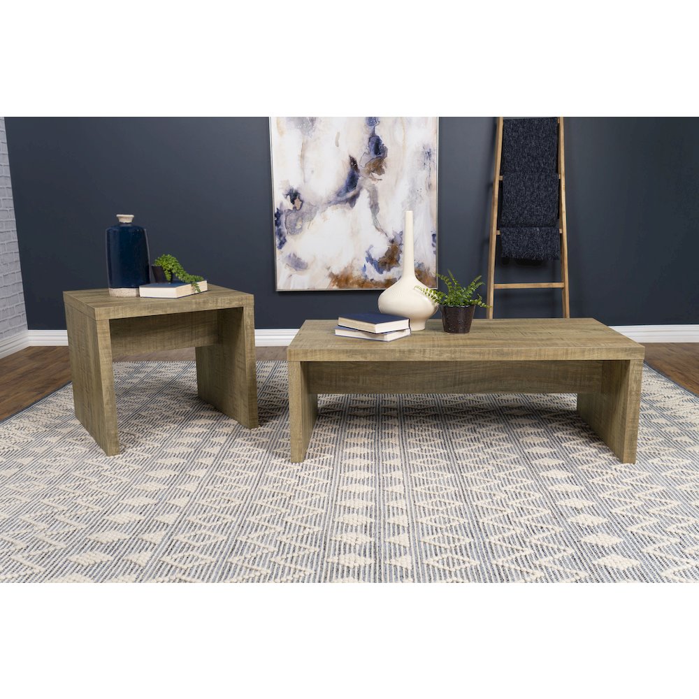 Brianna Mango 2-piece Rectangular Coffee and End Table Set. Picture 1