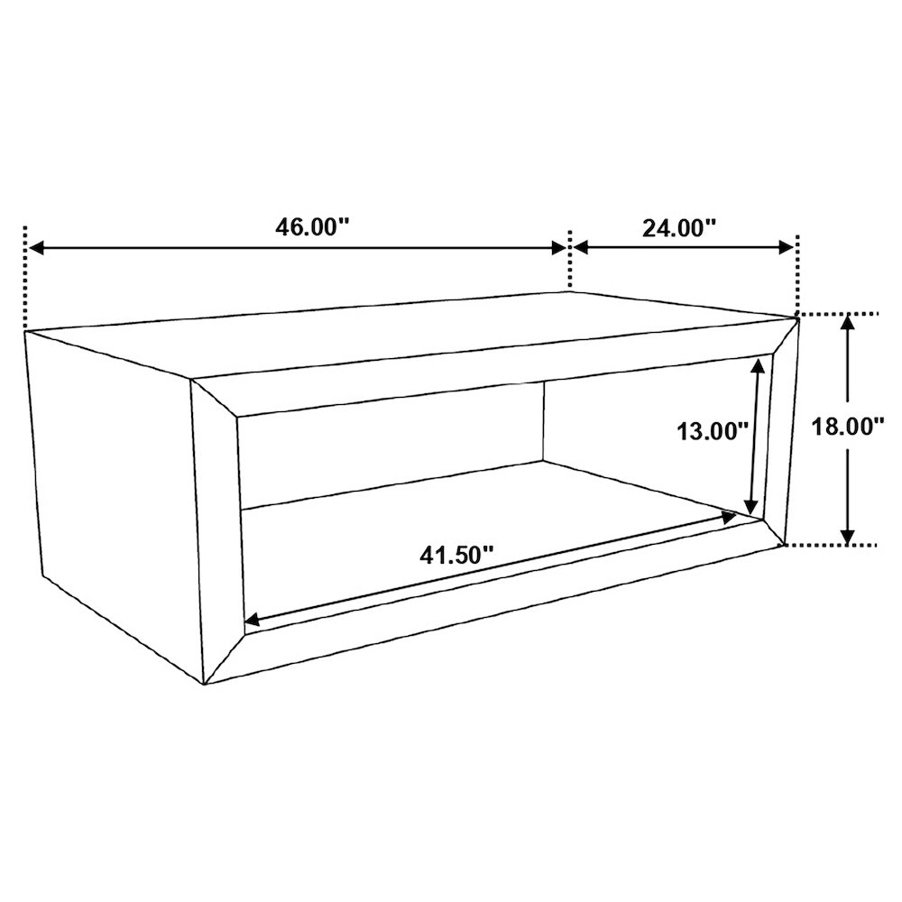 Natural Rectangular Coffee Table. Picture 7