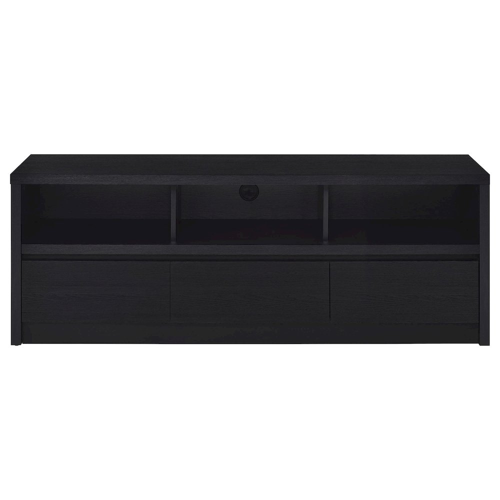 O'Brien Black 3-drawer TV Stand Media Console. Picture 3
