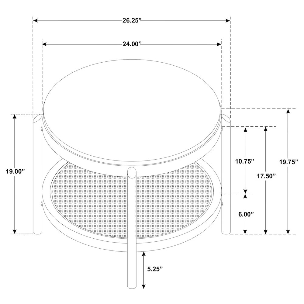 Benson Black Round End Table. Picture 7