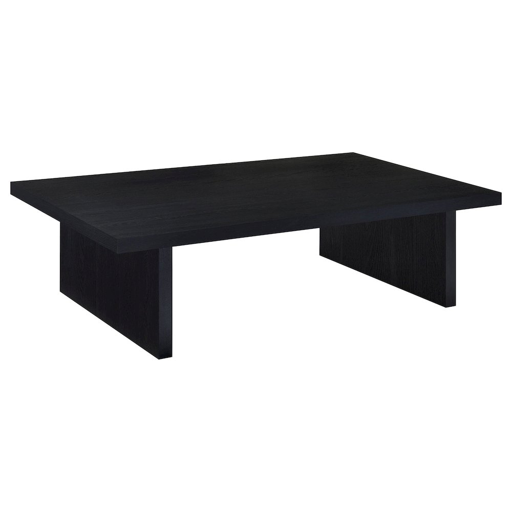 Caroline Black Rectangular Engineered Laminate Coffee Table. Picture 1
