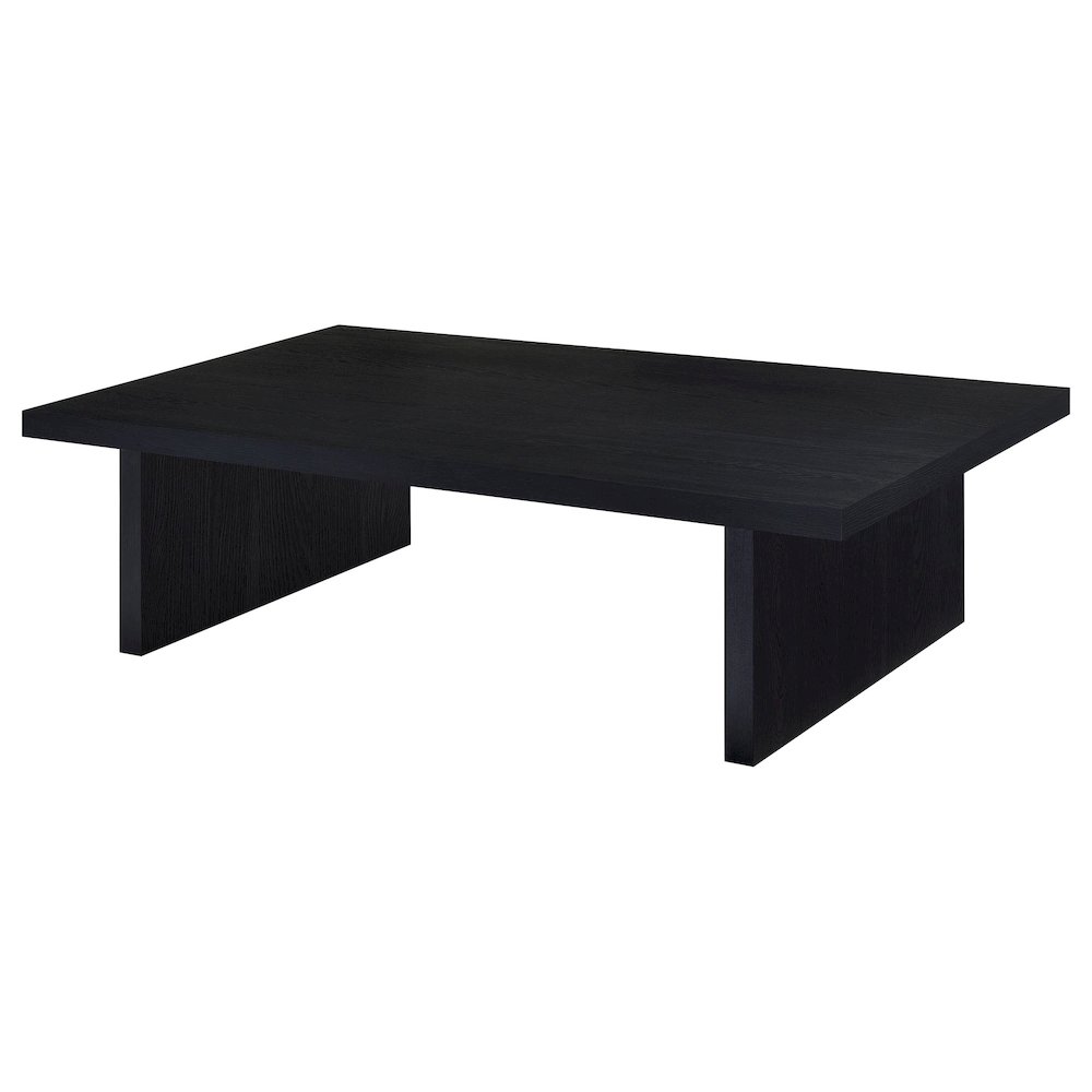 Caroline Black Rectangular Engineered Laminate Coffee Table. Picture 3