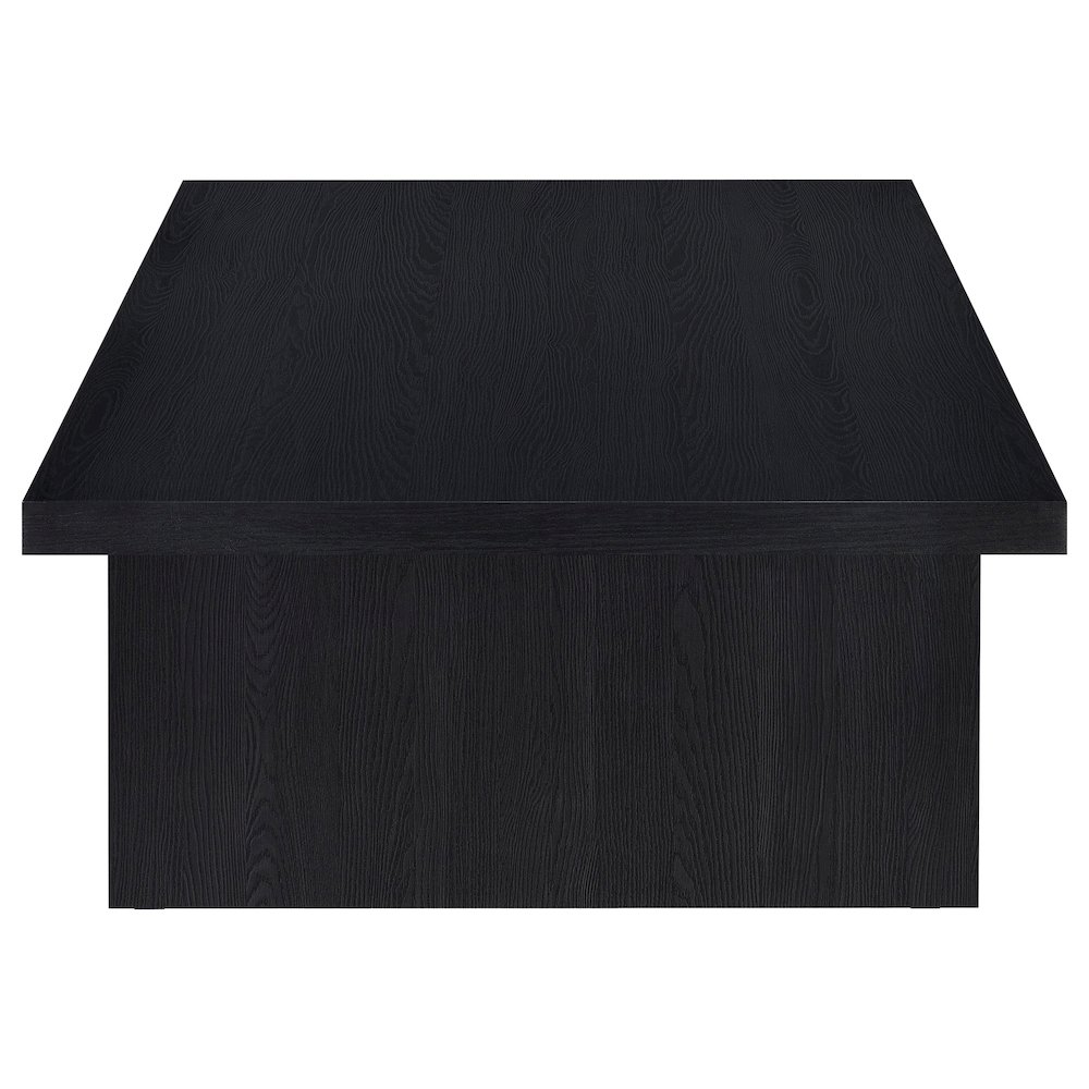 Caroline Black Rectangular Engineered Laminate Coffee Table. Picture 4