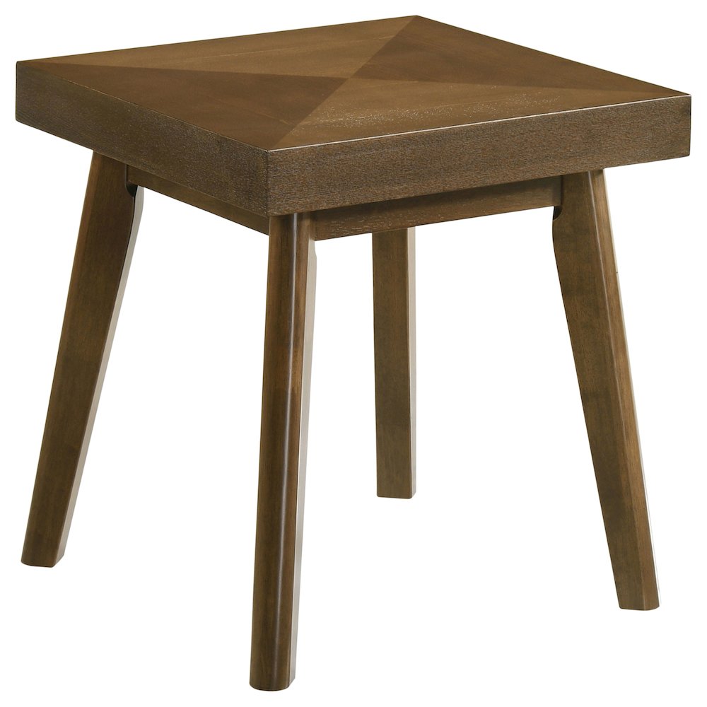 Walnut End Table with Diamond Parquet. Picture 1