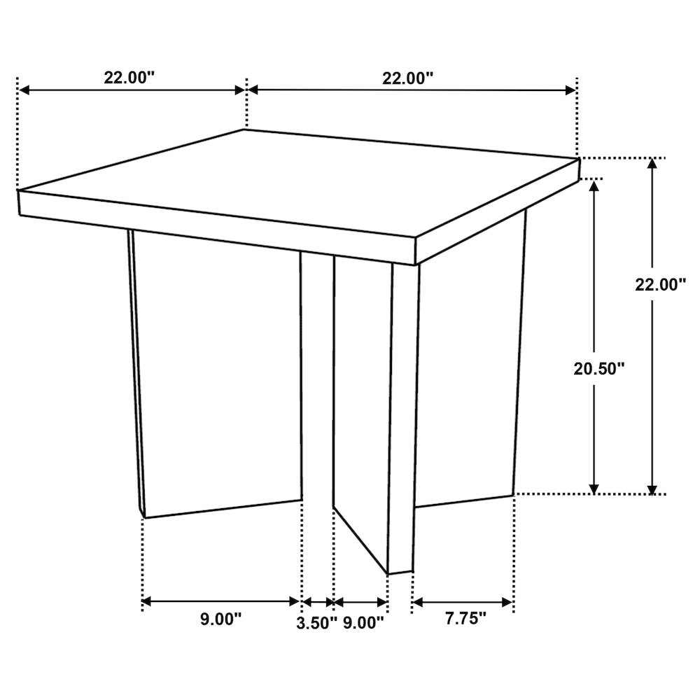 Mango Brown Square End Table. Picture 7