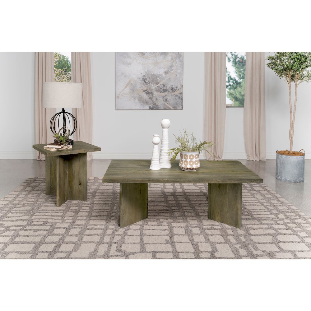 Mango Brown Square End Table. Picture 8