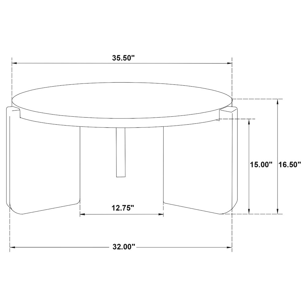 Black Round Coffee Table. Picture 5