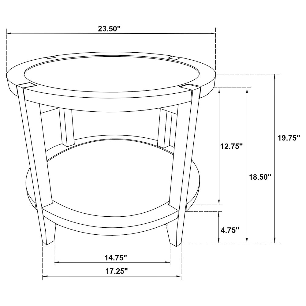 Maple End Table with Shelf. Picture 8