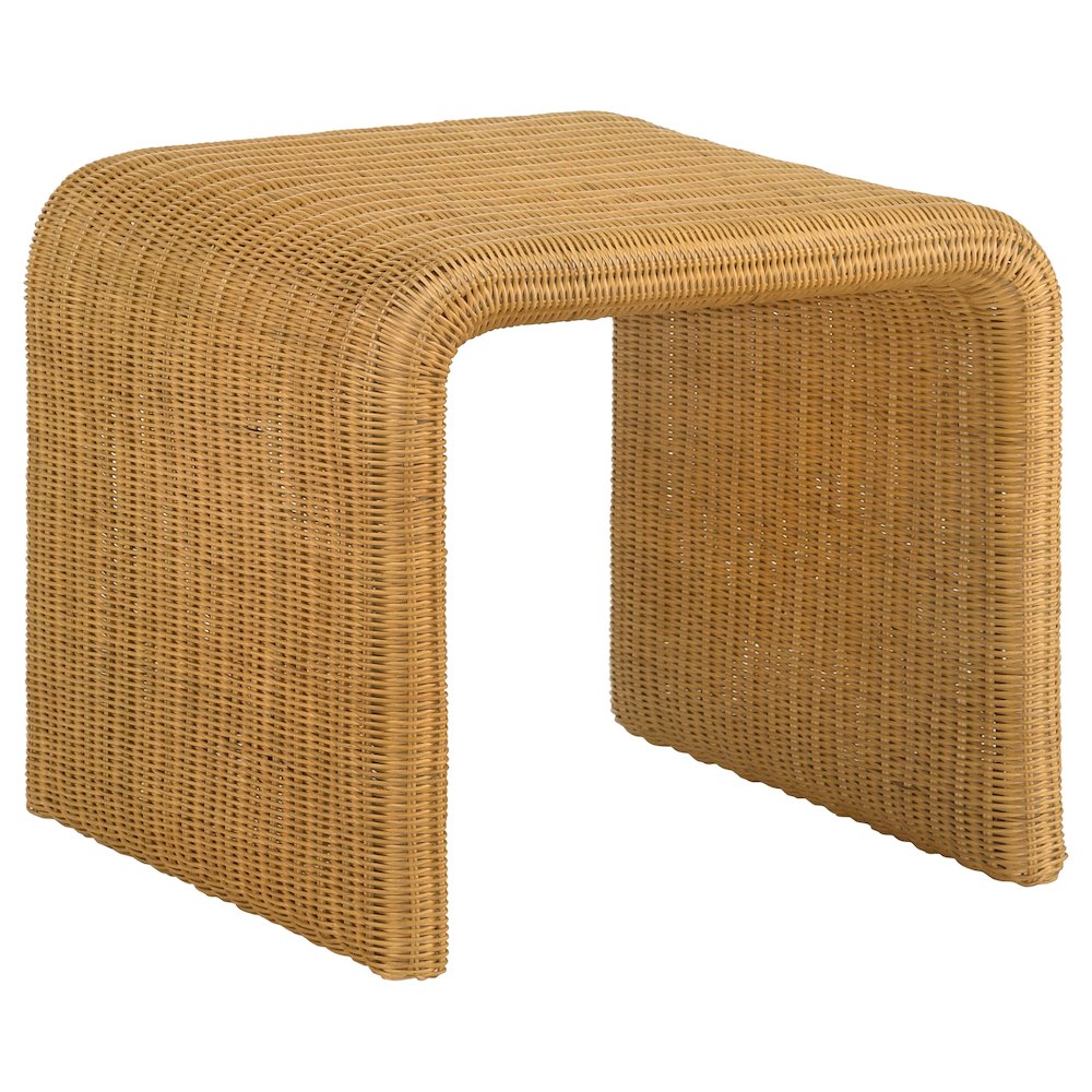 Natural Square Open Base End Table. Picture 1