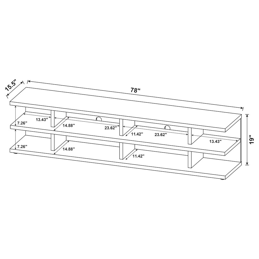 Starnes Mango 78-inch 2-tier TV Stand. Picture 9