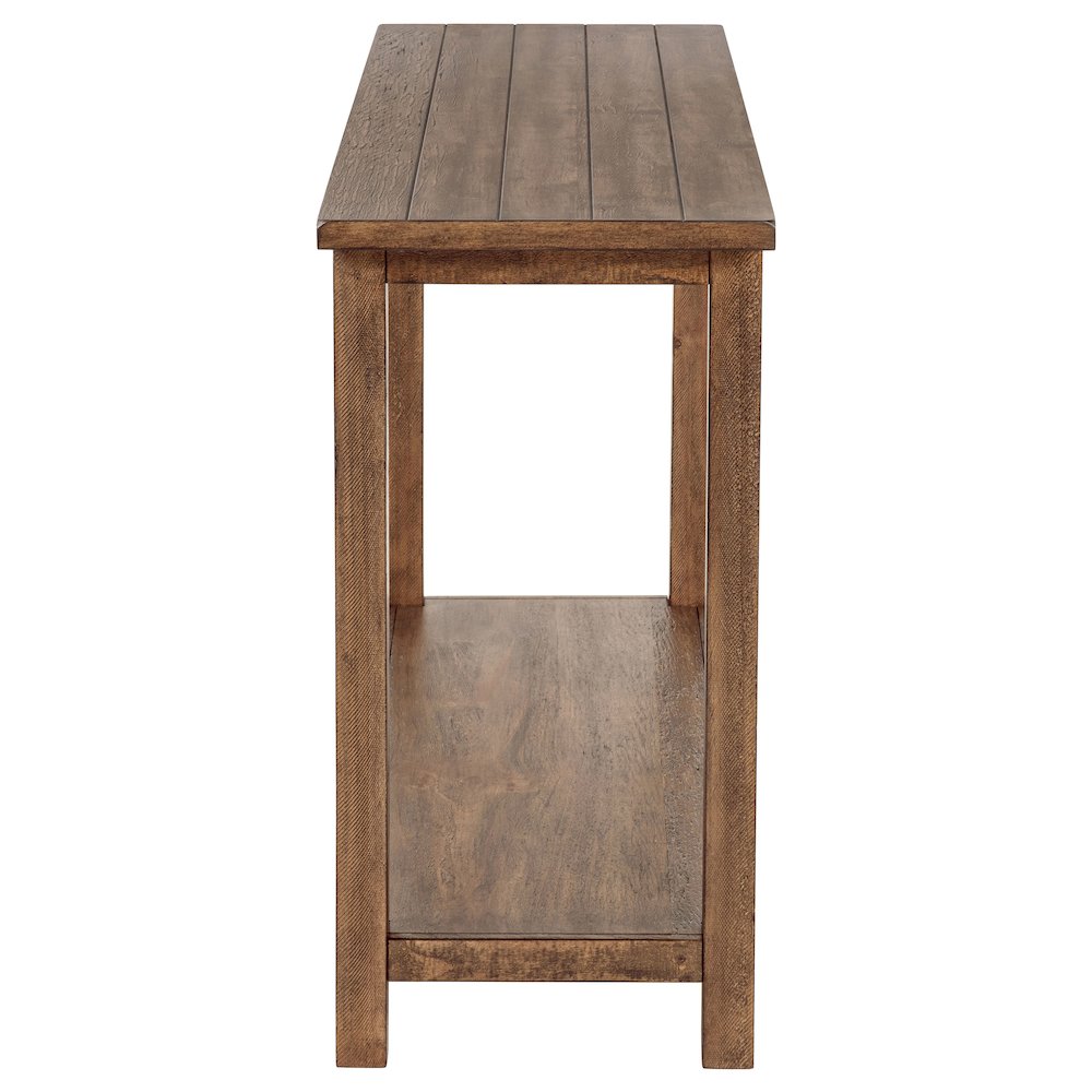 Castleton Distressed Brown Wood Entryway Sofa Console Table. Picture 3