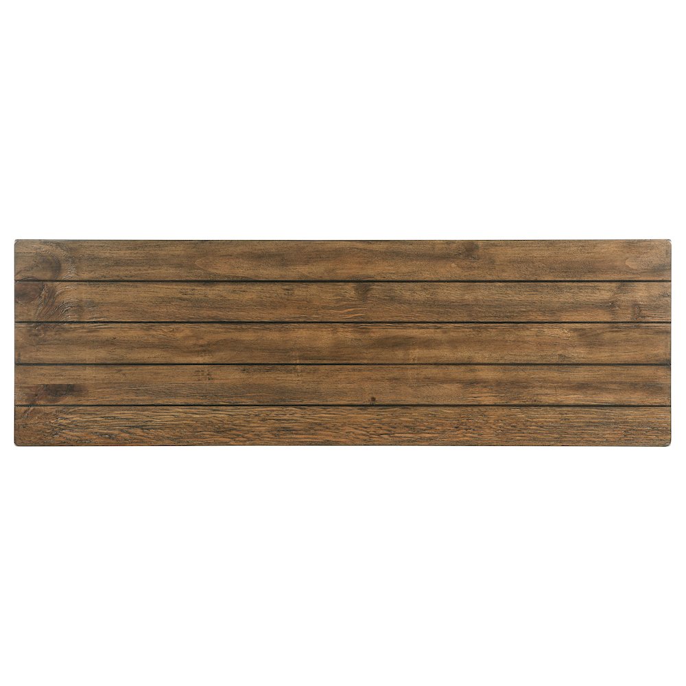 Castleton Distressed Brown Wood Entryway Sofa Console Table. Picture 4