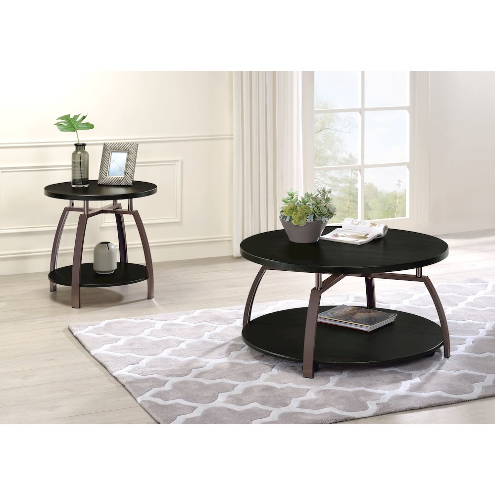 Starrett Dark Charcoal 2-piece Round Coffee Table Set. Picture 2
