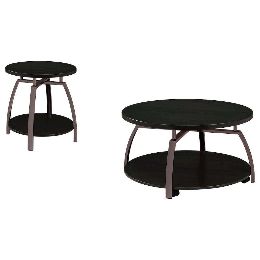 Starrett Dark Charcoal 2-piece Round Coffee Table Set. Picture 1