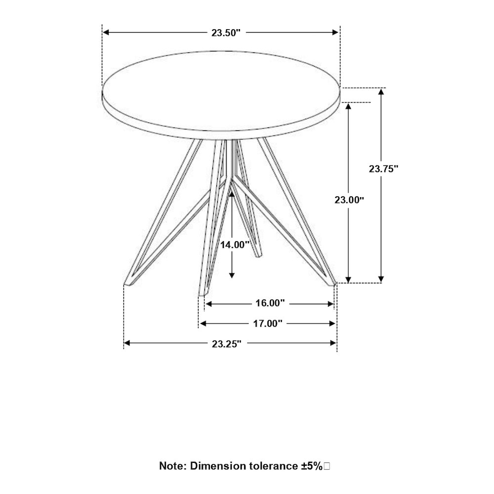 Cement and Gunmetal Round Top End Table. Picture 6