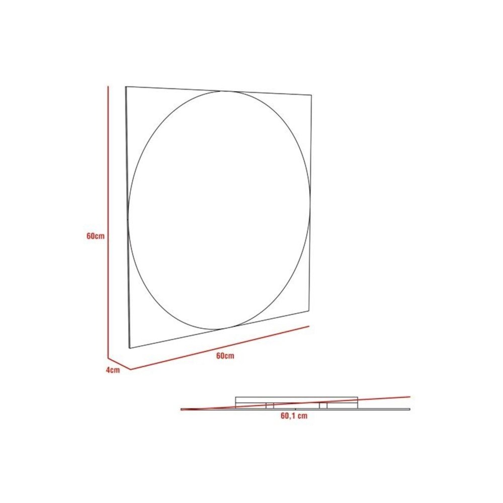 Square Bathroom Mirror with Sandblasting Borders Clear. Picture 4