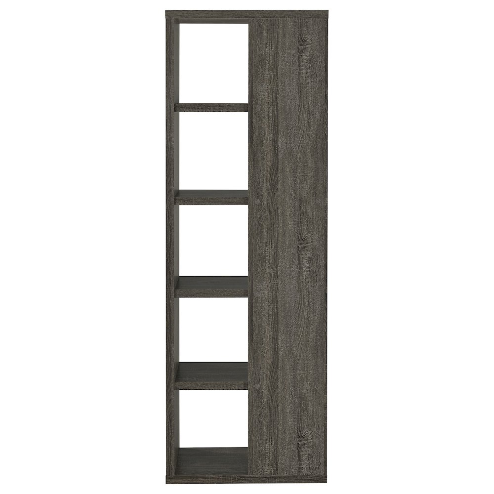 Contemporary Weathered Grey 5-shelf Bookcase. Picture 6