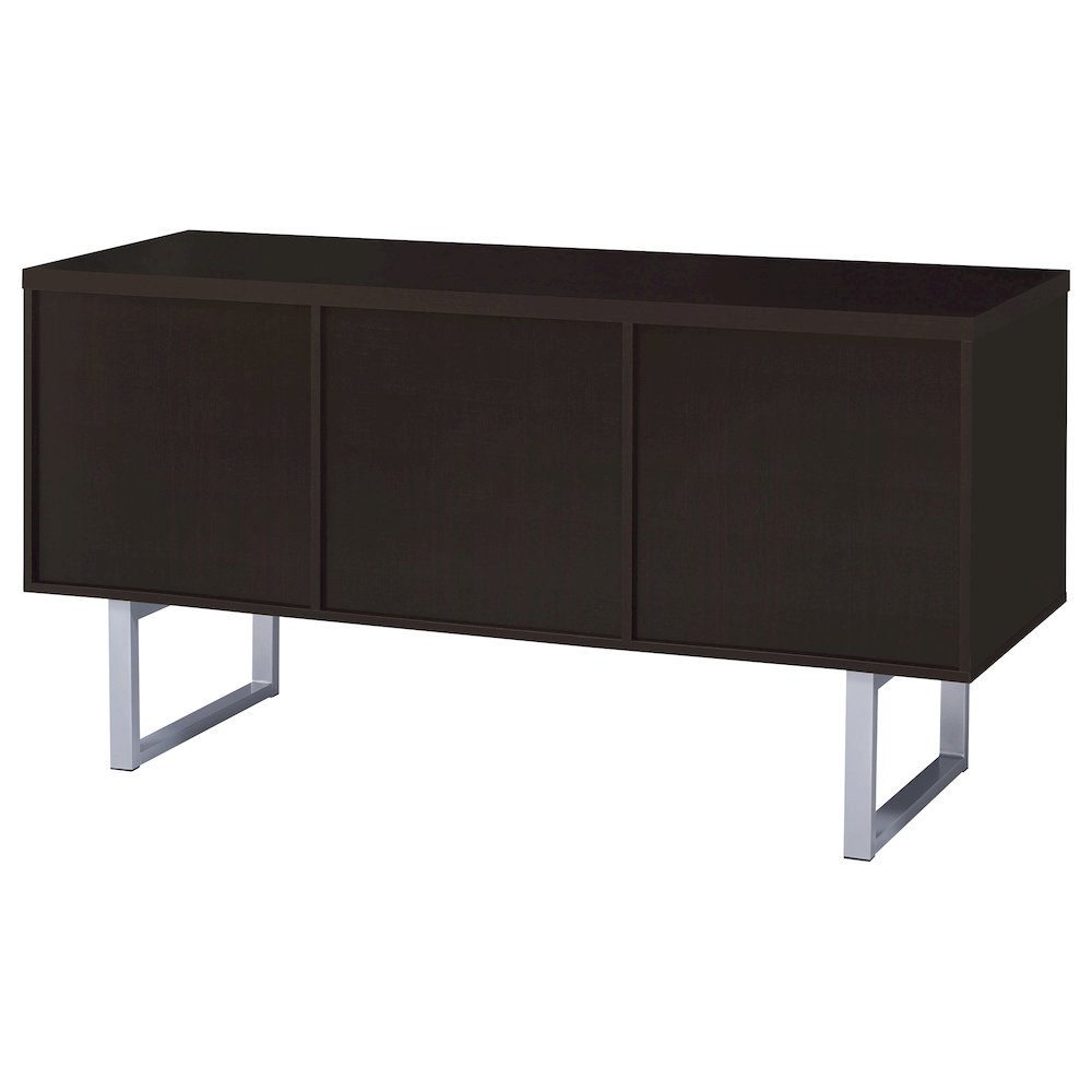 Cappuccino 2-drawer Credenza with File Cabinet. Picture 9