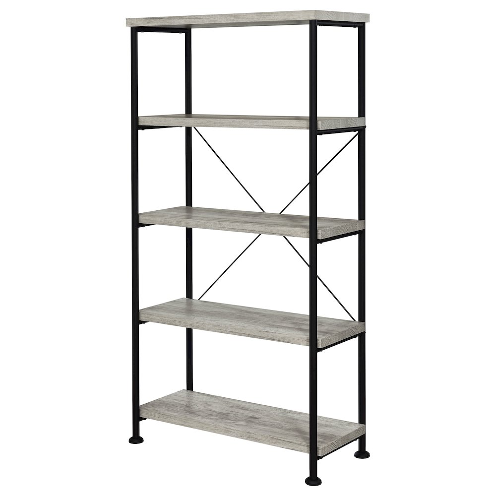 Industrial 4-shelf Bookcase. Picture 4