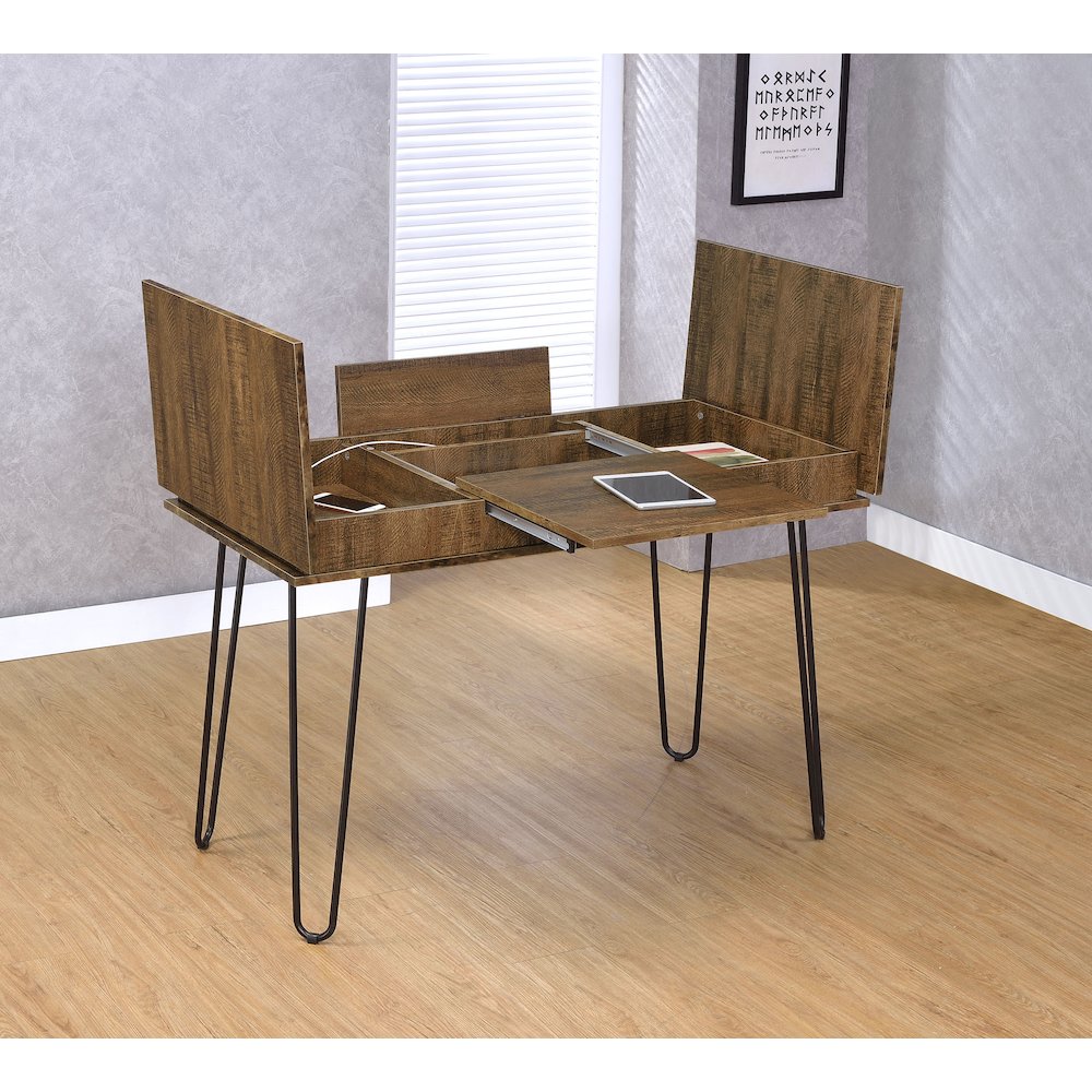 Rustic Amber Writing Desk. Picture 3