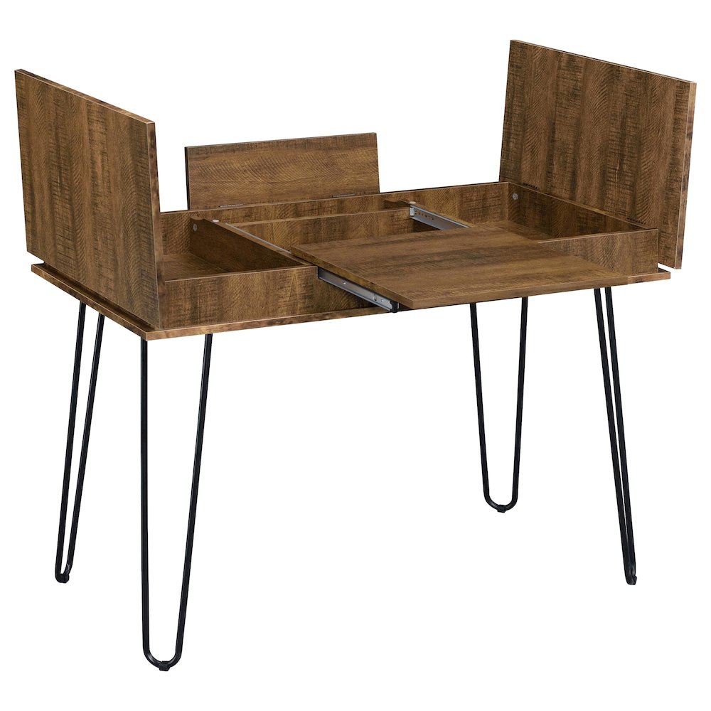 Rustic Amber Writing Desk. Picture 4