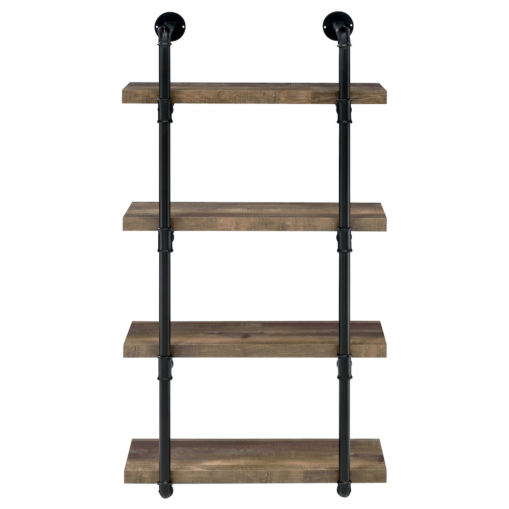 Black Metal 24-inch Wall Shelf. Picture 3