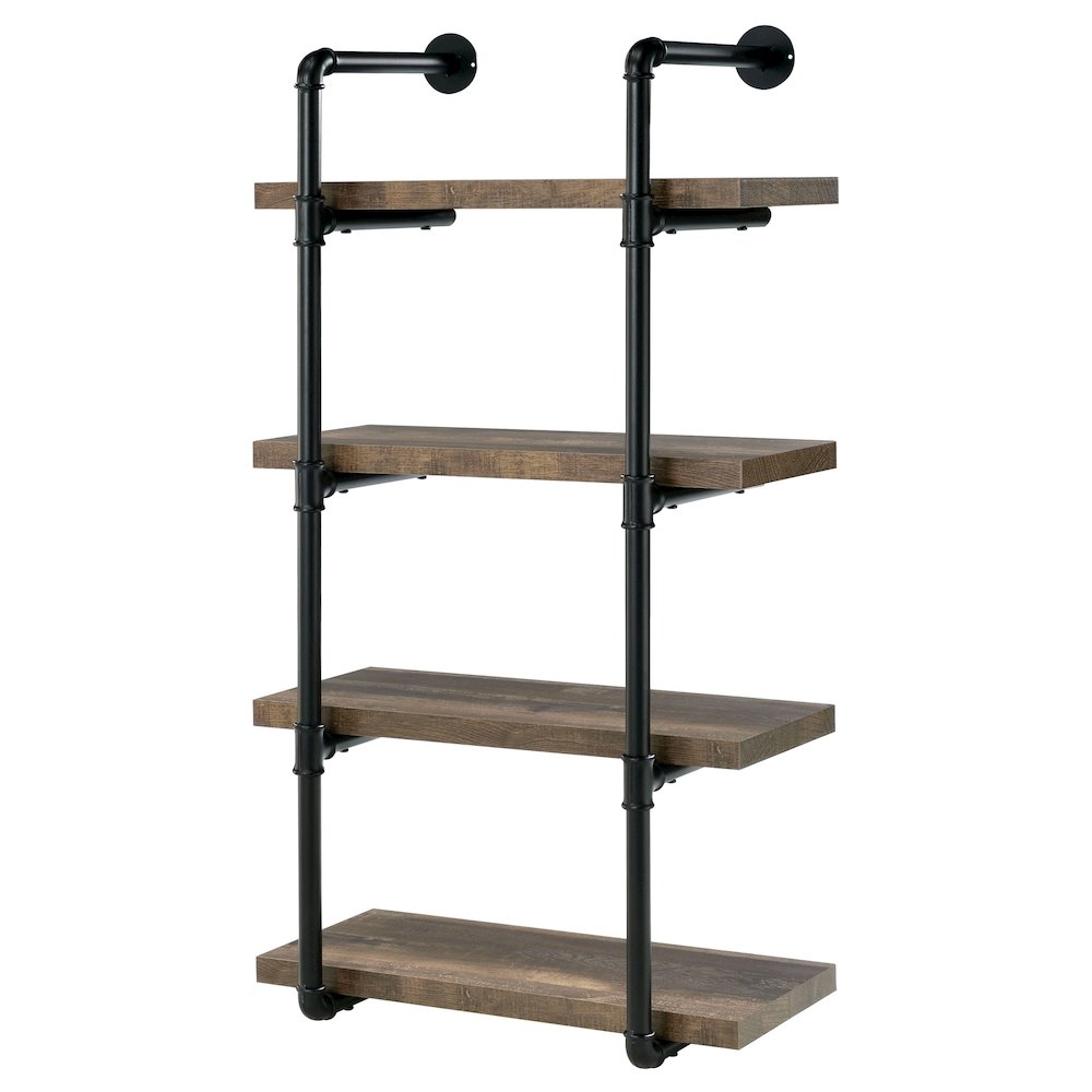 Black Metal 24-inch Wall Shelf. Picture 4