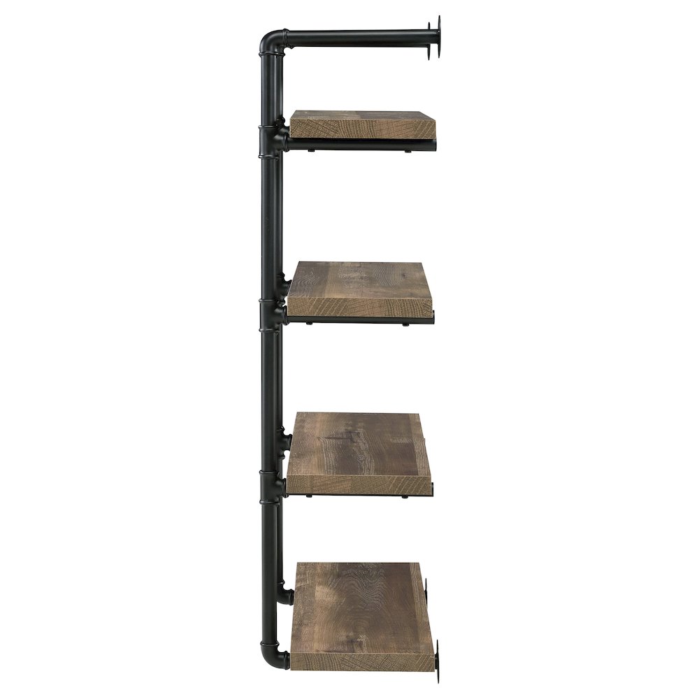 Black Metal 24-inch Wall Shelf. Picture 5