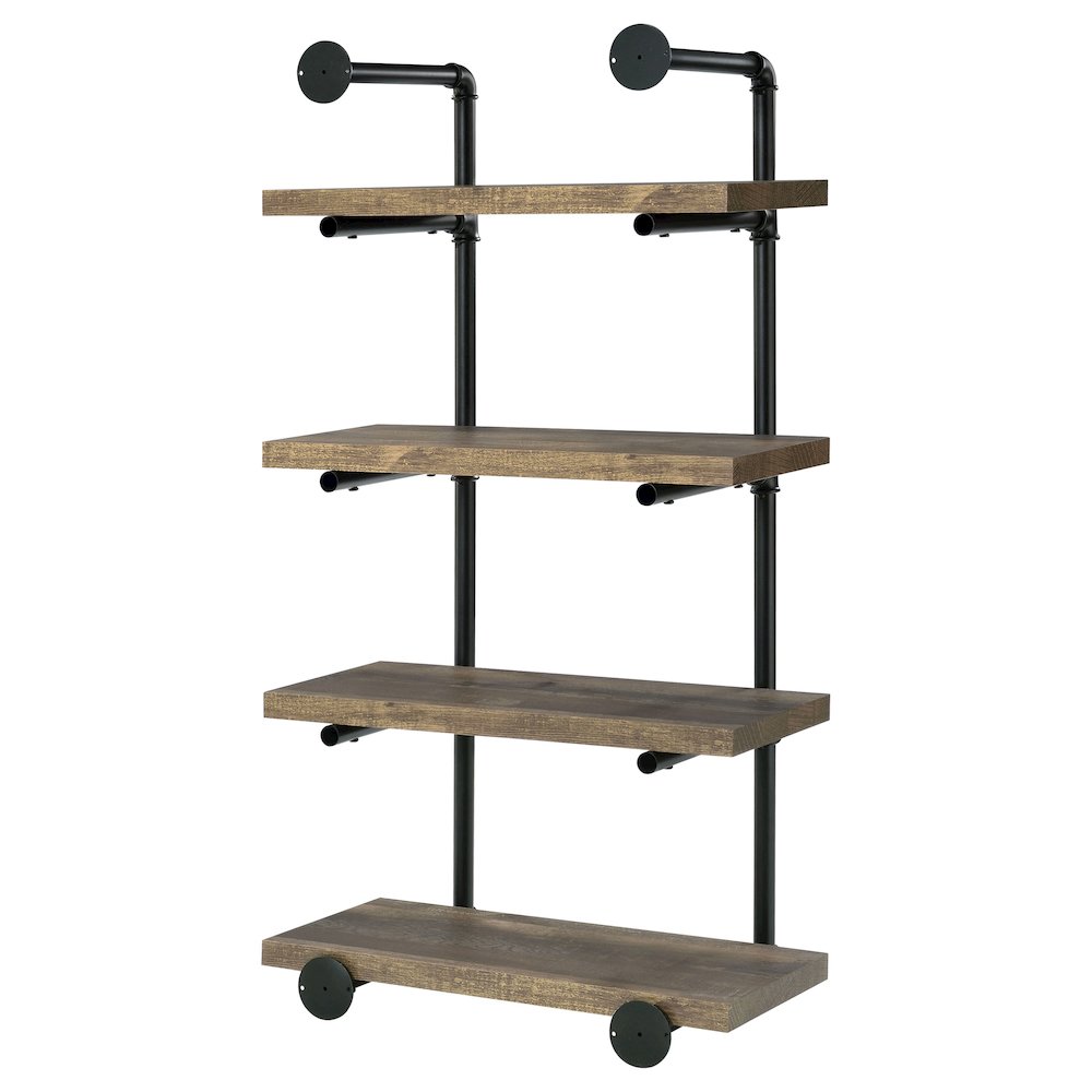 Black Metal 24-inch Wall Shelf. Picture 8