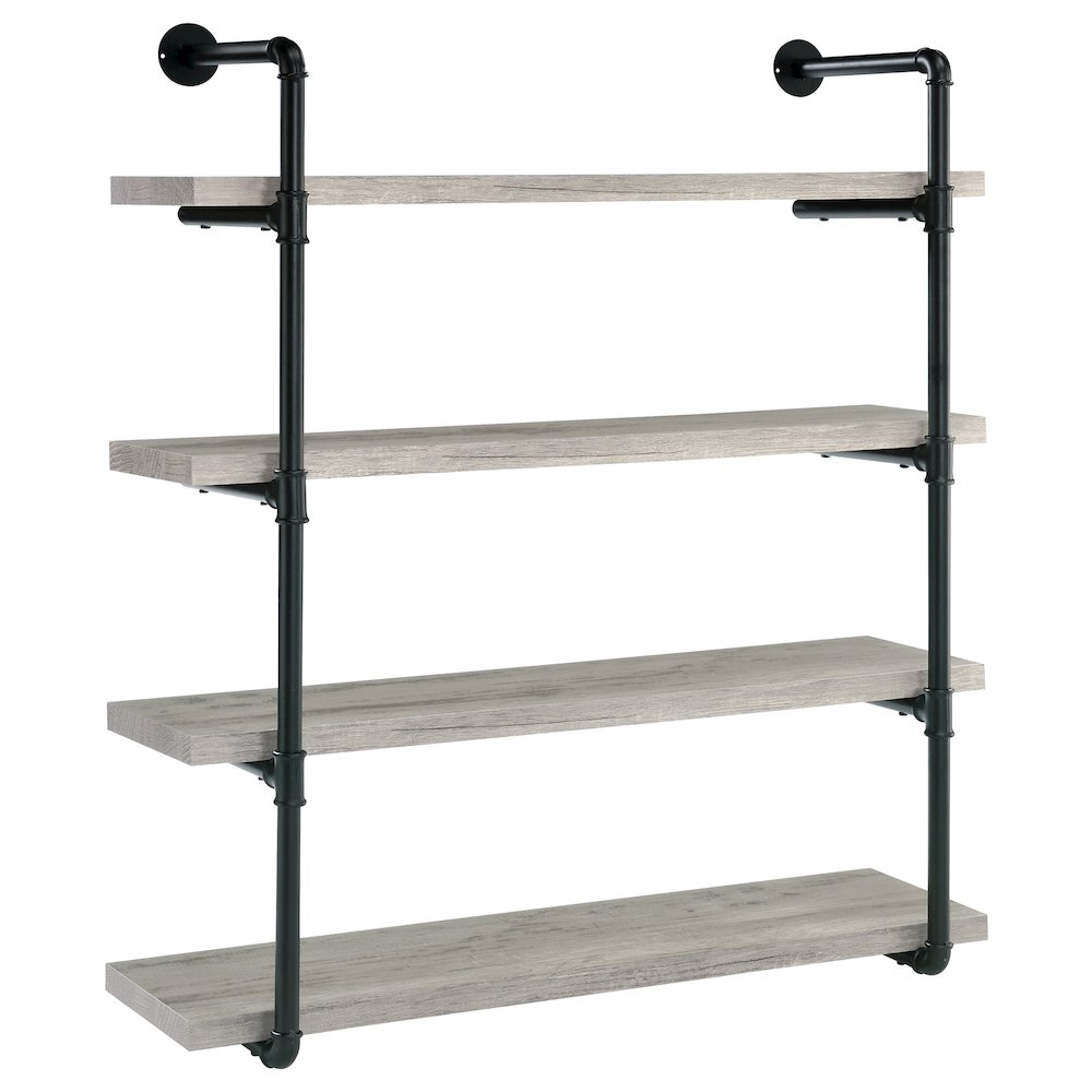 Black Metal 40-inch Wall Shelf. Picture 1