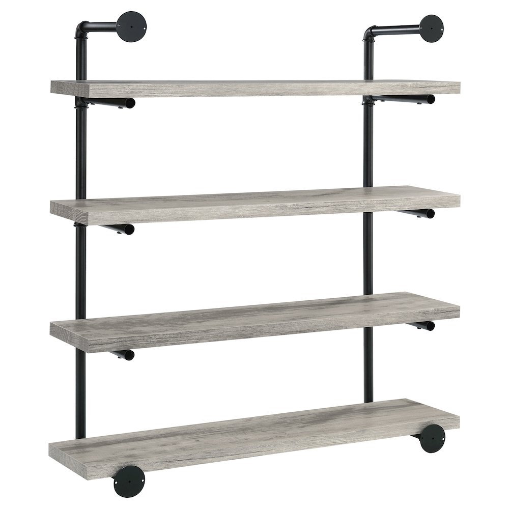 Black Metal 40-inch Wall Shelf. Picture 6