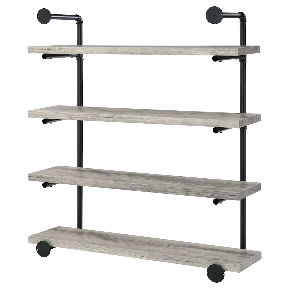 Black Metal 40-inch Wall Shelf. Picture 8